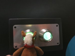 Edmond checking out what's behind the glasses!