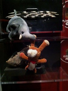 Class Clown- Edmond for his acrobatics try to touch a giraffe hoof!