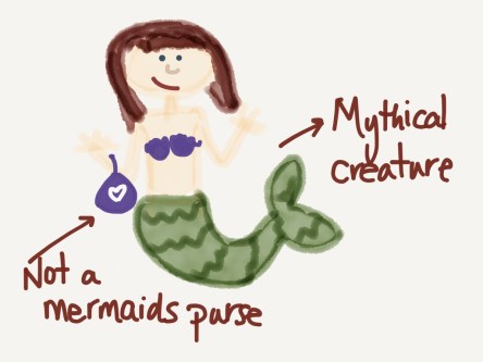 swow mermaids purse cartoon