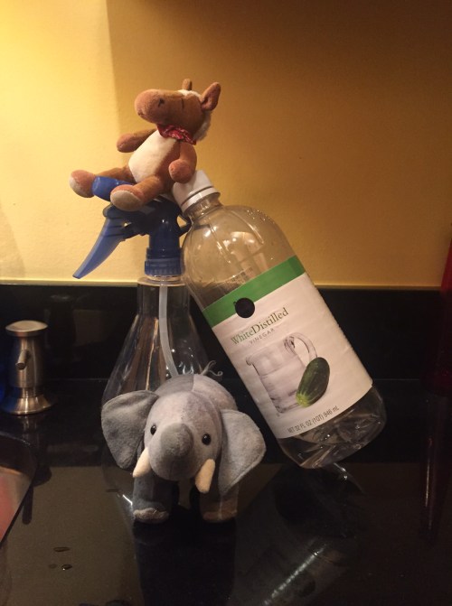 Use vinegar and water as a cleaner! 